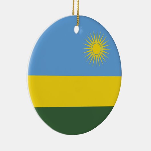 Ruanda-Flagge Keramik Ornament (Rechts)