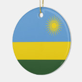 Ruanda-Flagge Keramik Ornament (Links)