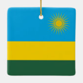 Ruanda-Flagge Keramikornament (Rückseite)