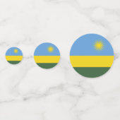 Ruanda-Flagge Konfetti (Rückseiten)