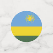 Ruanda-Flagge Konfetti (Klein Vorderseite)
