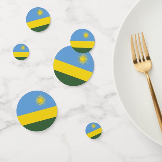 Ruanda-Flagge Konfetti (Gruppe)