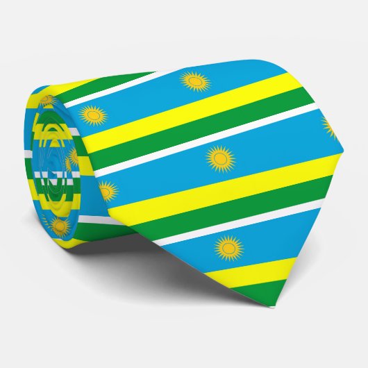 Ruanda-Flagge Krawatte (Gerollt)