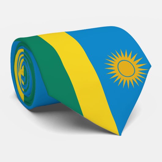 Ruanda-Flagge Krawatte (Gerollt)
