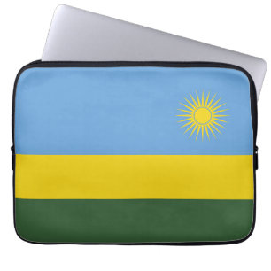 Ruanda-Flagge Laptopschutzhülle