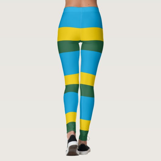Ruanda-Flagge Leggings (Rückseite)