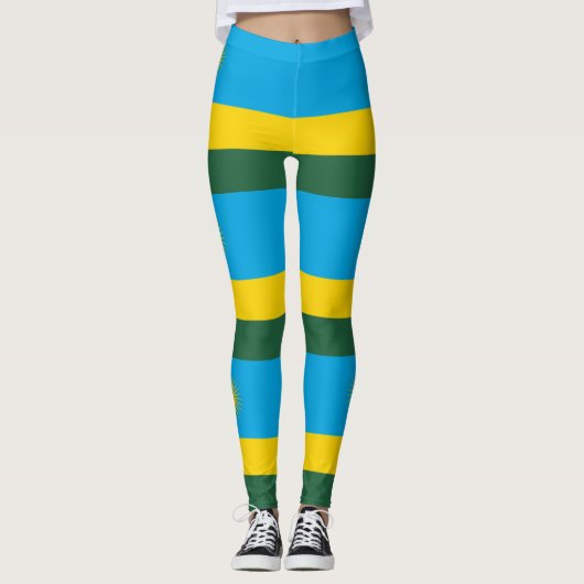Ruanda-Flagge Leggings (Vorderseite)