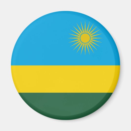 Ruanda-Flagge Magnet (Vorne)