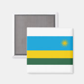 Ruanda-Flagge Magnet (Vorderseite/Rückseite)