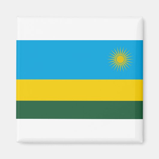 Ruanda-Flagge Magnet (Vorne)