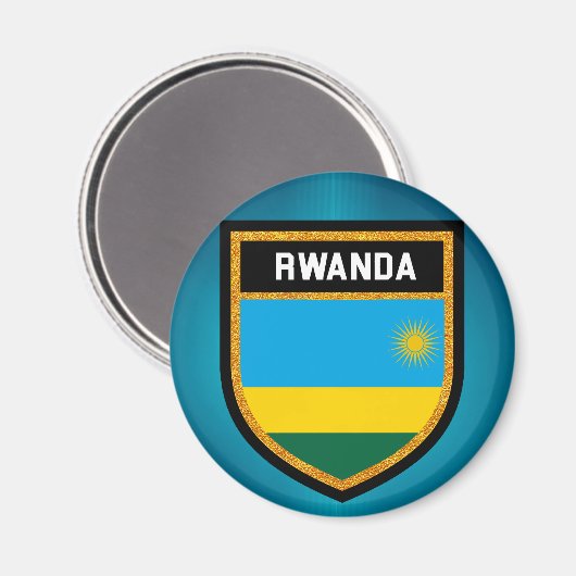 Ruanda-Flagge Magnet (Vorderseite/Rückseite)