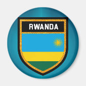 Ruanda-Flagge Magnet (Vorne)