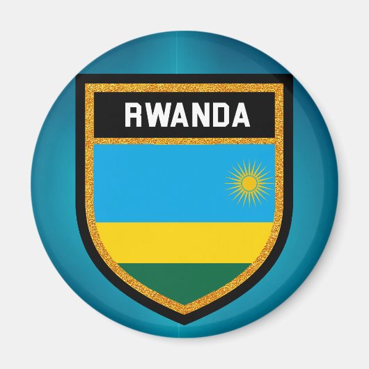 Ruanda-Flagge Magnet (Vorne)