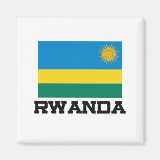 Ruanda-Flagge Magnet (Vorne)