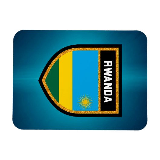 Ruanda-Flagge Magnet (Horizontal)