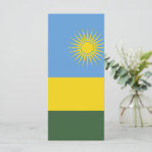 Ruanda-Flagge Menükarte (Stehend Vorderseite)