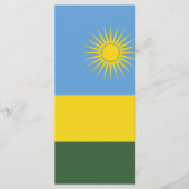 Ruanda-Flagge Menükarte (Vorderseite)