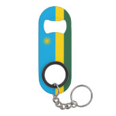 Ruanda-Flagge Mini Flaschenöffner (Rückseite)