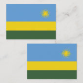 Ruanda-Flagge Mitteilungskarte (Vorne/Hinten)