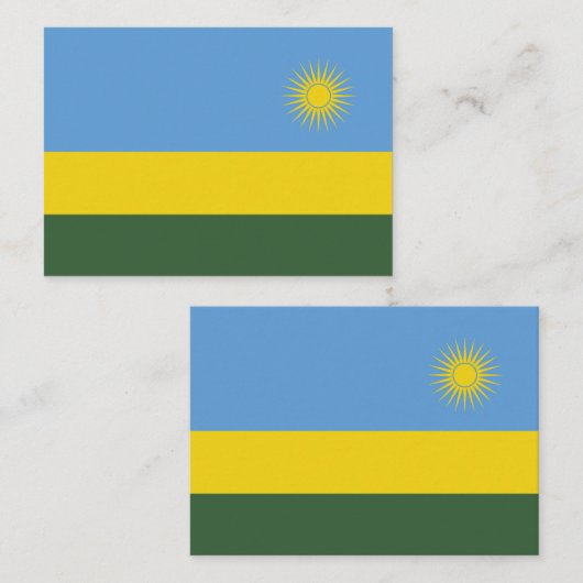 Ruanda-Flagge Mitteilungskarte (Vorne/Hinten)