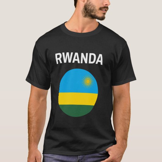 Ruanda-Flagge Modern T-Shirt (Vorderseite)