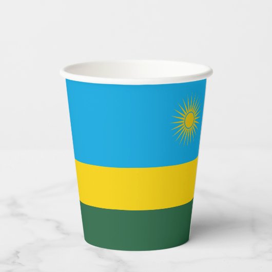 Ruanda-Flagge Pappbecher (Rückseite)