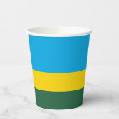 Ruanda-Flagge Pappbecher (Links)