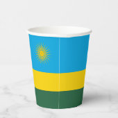 Ruanda-Flagge Pappbecher (Rechts)