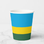 Ruanda-Flagge Pappbecher (Vorderseite)