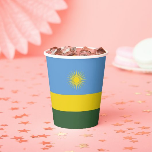 Ruanda-Flagge Pappbecher (Insitu)