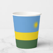 Ruanda-Flagge Pappbecher (Rückseite)