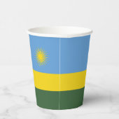 Ruanda-Flagge Pappbecher (Rechts)