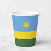 Ruanda-Flagge Pappbecher (Vorderseite)