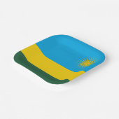 Ruanda-Flagge Pappteller (Gewinkelt)