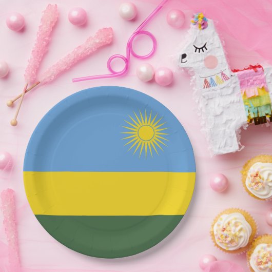 Ruanda-Flagge Pappteller (Party)