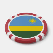 Ruanda-Flagge Pokerchips (Einzeln)