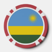 Ruanda-Flagge Pokerchips (Rückseite)