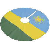 Ruanda-Flagge Polyester Weihnachtsbaumdecke (Schrägansicht)