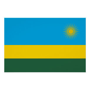 Ruanda-Flagge Poster