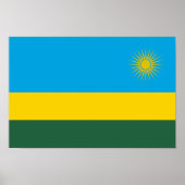 Ruanda-Flagge Poster (Vorne)