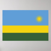 Ruanda-Flagge Poster (Vorne)