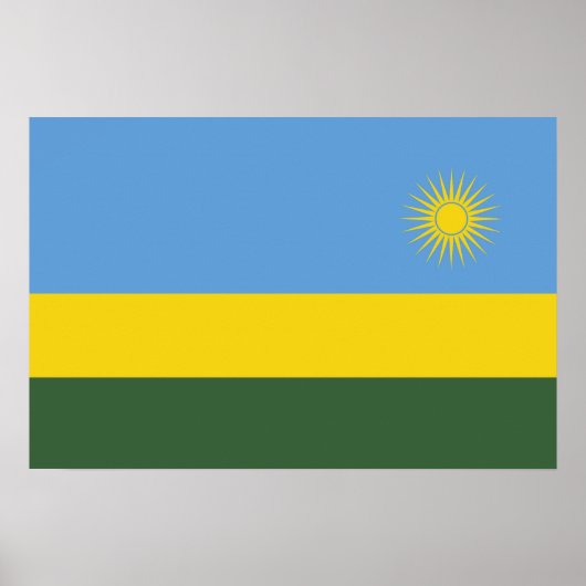 Ruanda-Flagge Poster (Vorne)
