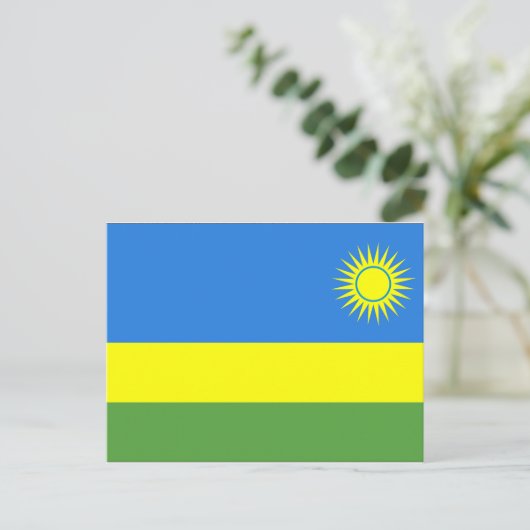 Ruanda-Flagge Postkarte (Stehend Vorderseite)