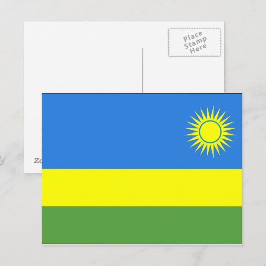 Ruanda-Flagge Postkarte (Vorne/Hinten)