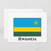 Ruanda-Flagge Postkarte (Vorne/Hinten)