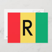 Ruanda-Flagge Postkarte (Vorne/Hinten)