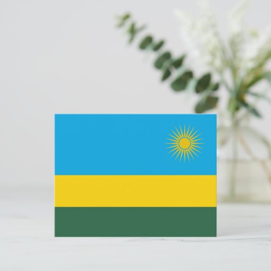 Ruanda-Flagge Postkarte (Stehend Vorderseite)