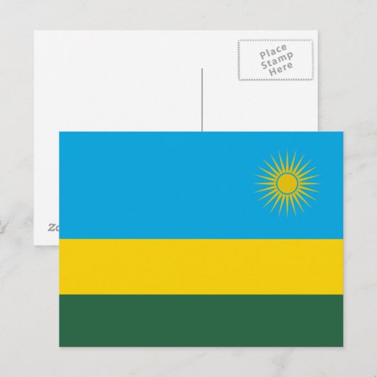 Ruanda-Flagge Postkarte (Vorne/Hinten)