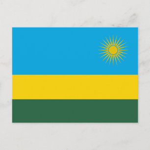 Ruanda-Flagge Postkarte