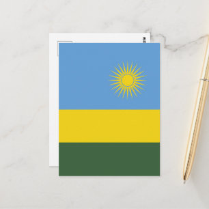 Ruanda-Flagge Postkarte